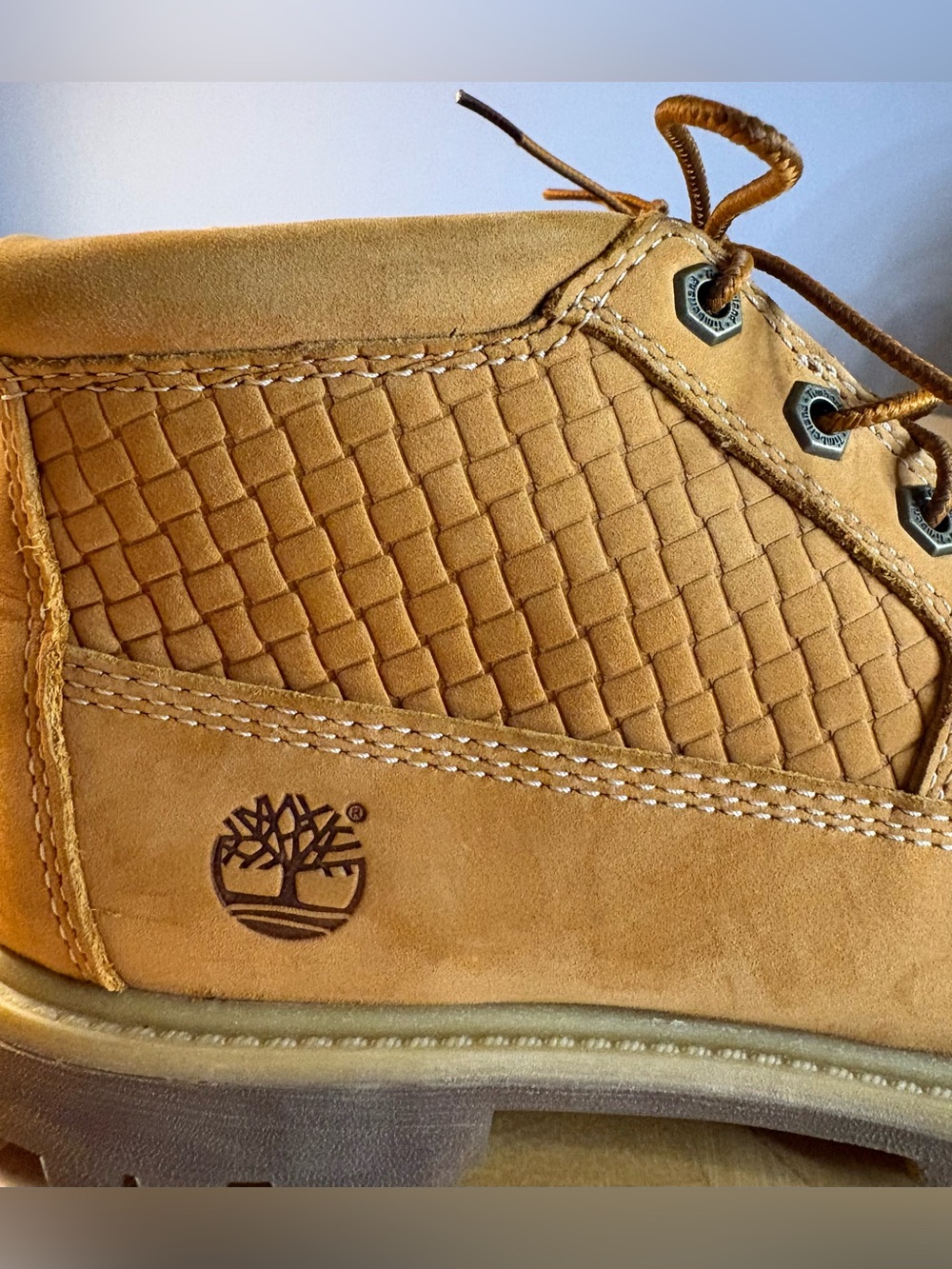 Timberland Nellie Waterproof Chukka Boot in Wheat Nubuck Lace-Up Ankle Boots (8) - Picture 7 of 11